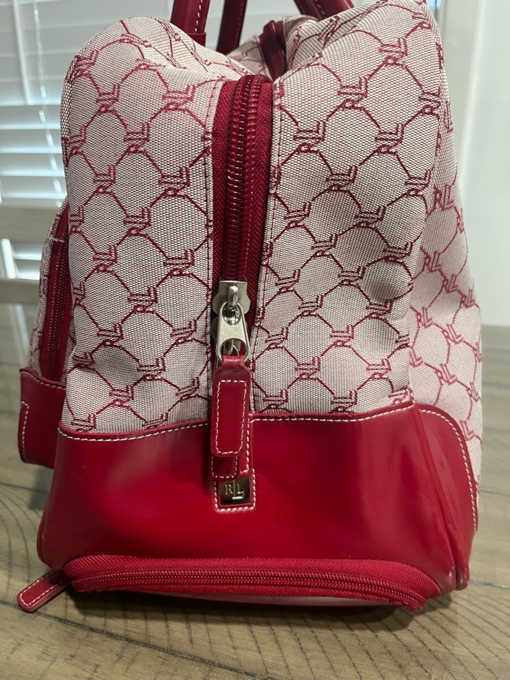 Ralph Lauren Patterned Travel Duffle Wheelie Bag - Picture 8 of 13